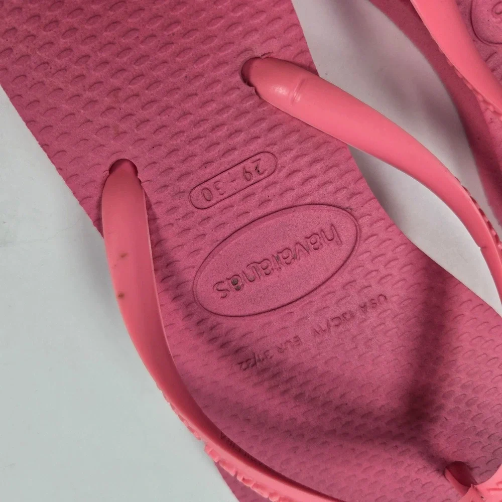 Havaianas Flip Flops Kids 13C/1Y Pink Slim Sandals Beach Summer Shoes